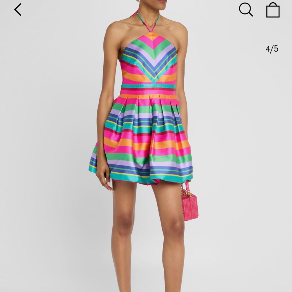 Ramy Brook Colorful Striped Halter Dress
